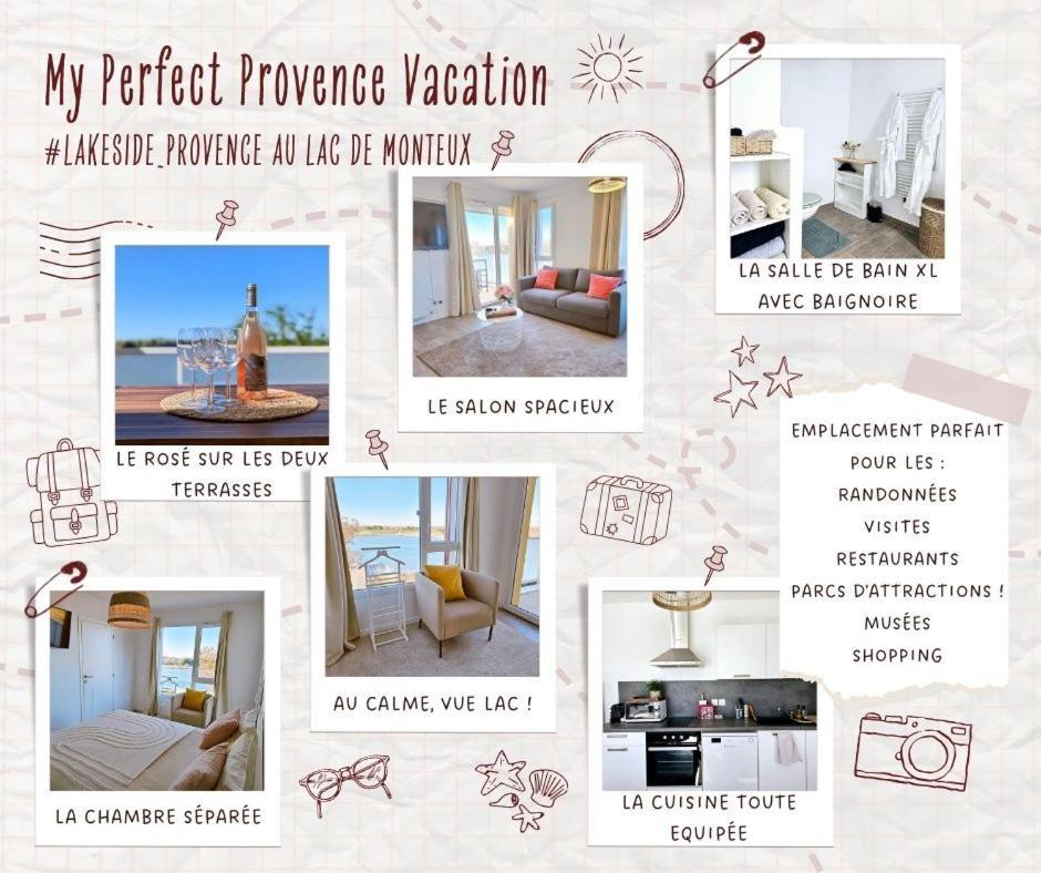 Lakeside Provence - Appartement 4 Etoiles Face Au Lac De Monteux Eksteriør bilde